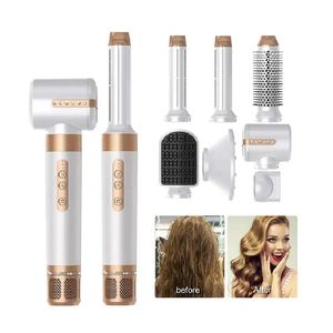 Professional hair dryer 7-in-1 hairstyle tool gift set hair dryer brush 110000RPM motor high-speed ion hair dryer 240507