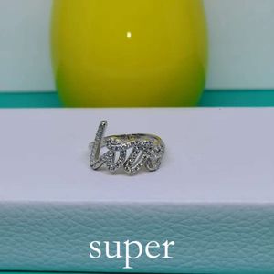 Tiffanyjewelry Ring Designer Band Ring Diamond Love Ring redonda Ringas finas de dedo homem homens casais elementos jóias amor