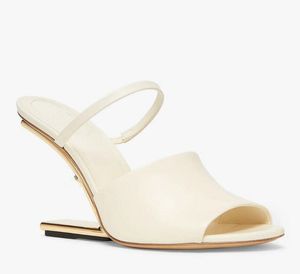 24s zarif marka ilk sandalet ayakkabıları kadınlar açık ayak parmağı deri çıplak siyah beyaz pembe tasarımcı sandal pompalar parti elbise f şekilli yüksek topuklu slingback kutusu