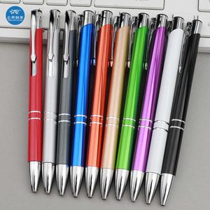 Circles Two and Three of Metal Pens for Laser Engraving Advertisements on Slanted Aluminum Tubes Ballpoint Oxide Rod