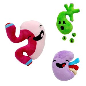 Stuffed Plush Animals 2023 New Body Happy Organ Toy Cute Soft Fill Cartoon Childrens Education Doll Birthday Gift Q240515