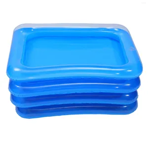 Plates 4 Pcs Inflatable Ice Bar Candy Buffet Refrigerator Pvc Pool Party Fruit Containers
