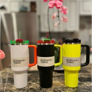 Black H2.0 The Mugs Quencher 40oz Chroma Tumblers Isolated Clean Slate Car Cups Coffee Termos Tumbler Winter Pink Target Red Cosmo Neon White US Stock