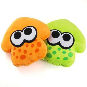 Gefüllte Plüschtiere 33 cm Orange Green Splash Tinte Anime Kawaii Tierpolierpolster Peluche weiche Füllung Cartoon Spielzeugpuppe Kindergeschenk Q240515