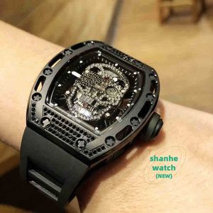 RM Watch Date Luxury Mens Mechanics Watches Wristwatch Wine Barrel Watch RM052 Series Automatisk mekanisk full borrfodral