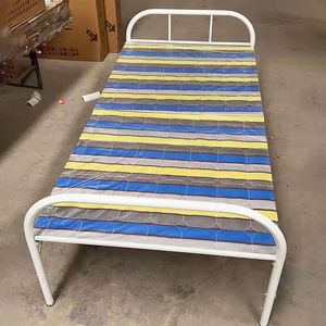 Manufacturer's direct supply of single person single-layer iron beds, school dormitories, factory apartments, wholesale customization of beds