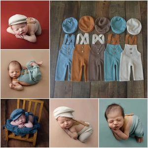 Skytte rekvisita för baby flickor pojkar söta overaller kostym jumpsuits nyfödda månadsvis festfotokläder fotografering outfit l2405