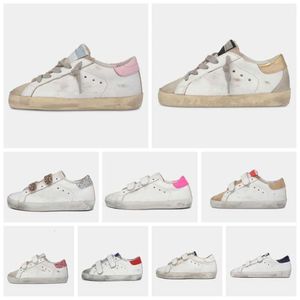 Selling Kids Shoe Italy Brand Infant Childrens Super Star Sneakers Sequin Classic Whit golden golden goos goode goosse goosee goose's goldenstar goosesneakers 5P31