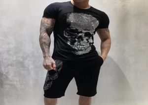 PP Rock Style Summer Men Дизайнерская футболка бриллиантовая бренда для бренда модные футболки женская футболка высококачественная хип -хоп Tees 209322379