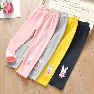 Spodnie Baby Girl Pants Childrens Cartoon Printed nogi wiosna/lato 2024 spodnie dziecięce koreańskie odzież D240517