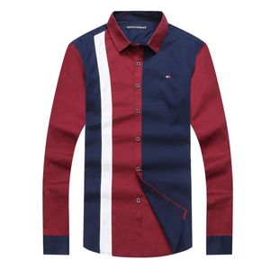 Italien Patchwork Business Men Casual Dress Shirt Harmont Blaine Spring Office Shirt Bluses Dress Shirts Male Big MXXL5487096