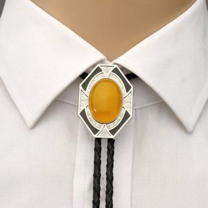 11 ألوان ستة جانبية yllower nature stone bolo tie for man handmakde cowboy western cowgirl zinc zinc necktie 301j