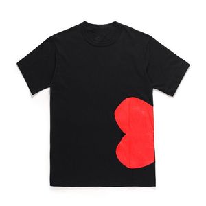 Męskie koszulki cdg moda męska gra designerka Red Heart Commes Casual Women koszulki des odznaki Garcons High Quanlity Tshirts bawełny haft 7 h8ho