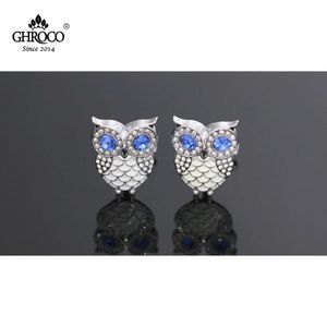 Cuff Links GHROCO High Quality Exquisite Owl Shaped Acrylic Cufflinks with Fashionable Luxury Gifts Suitable for Cuff Shirts Business Men and Wedding