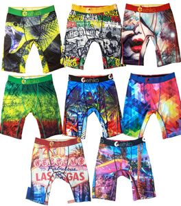 Design unisex tekniska underkläder graffiti hip hop kvinnor män fitness snabb torr bomull boxare shorts sport kort boxare underpan7897854