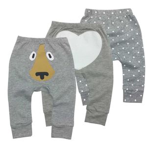 Trousers 3 pieces/batch baby pants baby clothing cartoon boys and girls long legs elastic waist childrens pants d240517