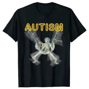 Männer T-Shirts Autismus Meme T-Shirt lustiger Humor Introvertierte Geschenkbewusstsein Neurodivergent T-Shirts Männer Frauen Baumwolle T-Shirt Sommer Kurzarm Tee J240515