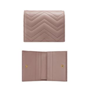 Kvinnors herr plånbok designer korthållare lyxig quiltad lädermynt handväska rosa plånböcker Passhållare Pocket Organizer Key Pouch Wristlet Fold Purses Cardholder