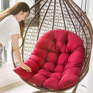 120x80cm Hanging Basket Egg Chair Cushion Outdoor Sofa Swing Soft Comfy Thickened Garden Hammock Seat Pads 240508