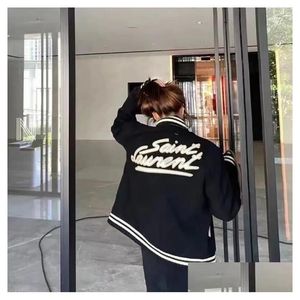 Mensjackor Autumn Winter for Men Saint Baseball Jacket Kvinnor Laurent Coat Clothing leveranskläder Ytterkläderrockar DHMGD