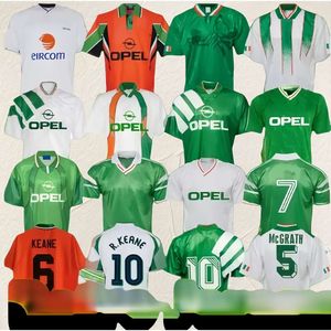 1990 1992 1996 1997 Irlanda Retro Soccer Jersey 2002 1994 Fãs Home Away Away Vintage Irish McGrath Duff Keane Staunton Houghton McAteer Football Shirt