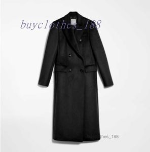 Kvinnorjackor Wool Blend Coats Designer Trench Coat 2024 Ny Spring Autumn Mid Length Korean Fashion Winter Clothes With Belt DV7O