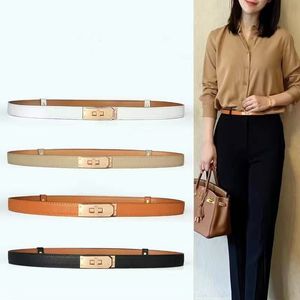 Designer Belt Woman Ceinture Luxe All-match Simple with Skirt Dress Suit Pants Tucked Waist Belt for Womens Belt Locking Buckle Tight Belts