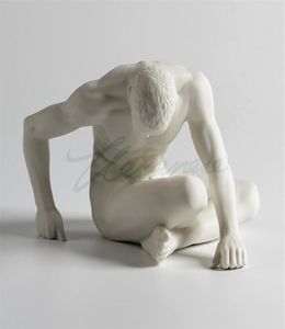 ヴェロニセラミックの装飾品を粉砕したシンプルモダンな裸の男性彫刻の誕生日ギフトアートワークホームデコレーションセラー21268728640