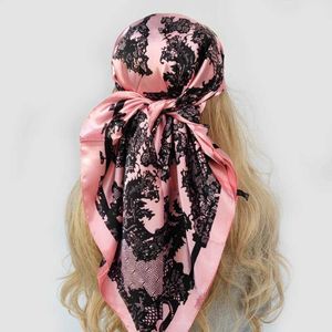 Bandanas Durag 90 * 90cm silencer fashion silk scarf la ourdoor print outfore uxury just hair decoration justband ourdive kerchief sweat wr j240516
