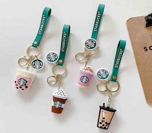 Keychains PVC Threedimensional Star Dad Milk Tea Coffee Cup Key Chain Car Ring Cake Decoration Blind Box Gift3893723