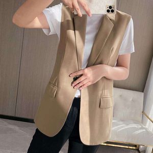 Stylish Regular Length Dressing Up Breathable Fashion Solid Color Lapel Office Suit Waistcoat