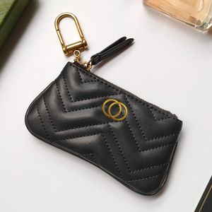 Designer Moeda de bolsa de moeda de moedas Marmont Bolsa de luxo Holding Holding Bolds para mulheres portadores de cartões de alta qualidade Carteiras de couro genuíno Mini carteira