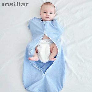 Schlafsäcke Neugeborenes Baby Schlafsack 0-9 Monate Neugeborene Kokon Baumwolle Baby Erhöhte Hand Anti-Schock-Swaddle Schlafsäcke Jungen Mädchen Nachtwäsche Y240517