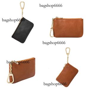 Fashion Designer Womens Mens Key Ring Credit Card Holder Charm Brown Canvas Original Edition