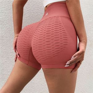 Sömlös för kvinnor Push Up Booty Workout Fiess Sports Short Leging Gym Clothing Yoga Shorts L2405