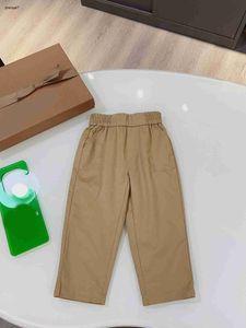 Top designer Child khaki pants Embroidered Knight baby Casual pants Size 100-160 CM fashion Elastic waist Kids trousers Aug16