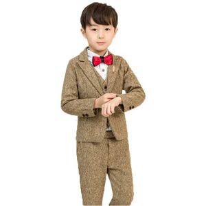 Suits 2019 Flower Boys Formal Evening Blazer Suit Kids Jacket Vest Pants 3Pcs Clothing Set Children Wedding Birthday Tuxedo Costume Y240516