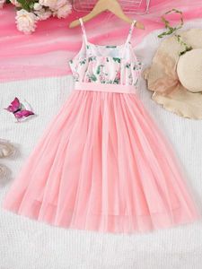 Girl's Sukienki Dziewczyny Summer Nowy produkt Podstawowy i średnia spódnica w szkole słodka przedłużona sukienka romantyczna sukienka księżniczki