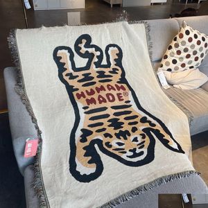 Blanket Textile City Ins Human Made Sofa Thick Outdoor Cam Mat Tiger Pattern Home Decorate Tapestry Nap 125X150Cm Drop Delivery Dhlp2