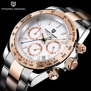 PAGANI DESIGN Men's Watches Luxury s Quartz Wrist Stainless Steel Chronograph Relogio Masculino 210728 354Q