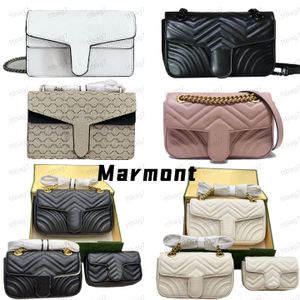 2024 Neue Abendtaschen 3 -Größen Klassiker Crossbody Black Clutch Bag Luxusketten Designer Umhängetasche Messenger Tasche Handtaschen Lederbaus Frau Taschen mit Schachtel