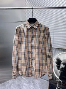Luxury Brand Designer de camisa masculina moda moda clássica xadrez listrado de camisa feminina