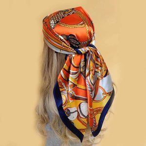 Bandanas Durag Bright Headband Summer Star Stir Silk Scarf Foulard Femme Satin Pareo Kerchief Square Bandana Bandana Cheveux Bufandas J240516