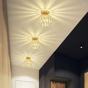 Luzes de teto Luz do corredor cristalino Simple moderno quarto de cabeceira varanda LED nórdica
