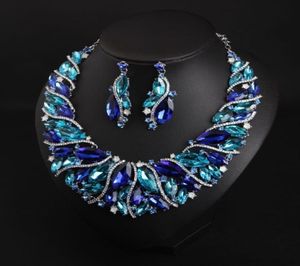 Fashion Bridal Jewelry Sets Wedding Necklace Earring For Brides Party Prom Costume Accessories Decoration Women D1810100383710511196404