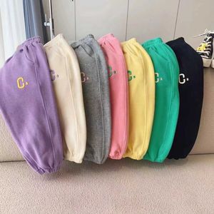 Trousers Baby Girl Cute Princess Pants Spring Childrens Letter Sports Wear Casual Clothing d240520