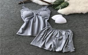 Women039s Sleepwear Женская сексуальная атласная санила нижнее белье для ночной одежды.
