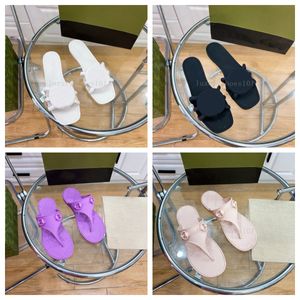 Designer Slippers Interlocking G Sandals Women Slippers Rubber Sandal Jelly Script Slides Waterproof Shoes Flat Flip Flops Summer Beach Slider