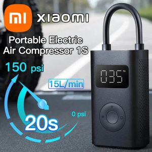 Control Xiaomi Portable Electric Air Compressor 1S Smart Home Air Pump for Car Tires and Balls