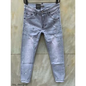 Jeans män mens lyxiga designerjeans mager rippade cool kille kausal hål denim mode märke fit uare 2 s prq dsquares dsqureditys 2 dsquards e98t